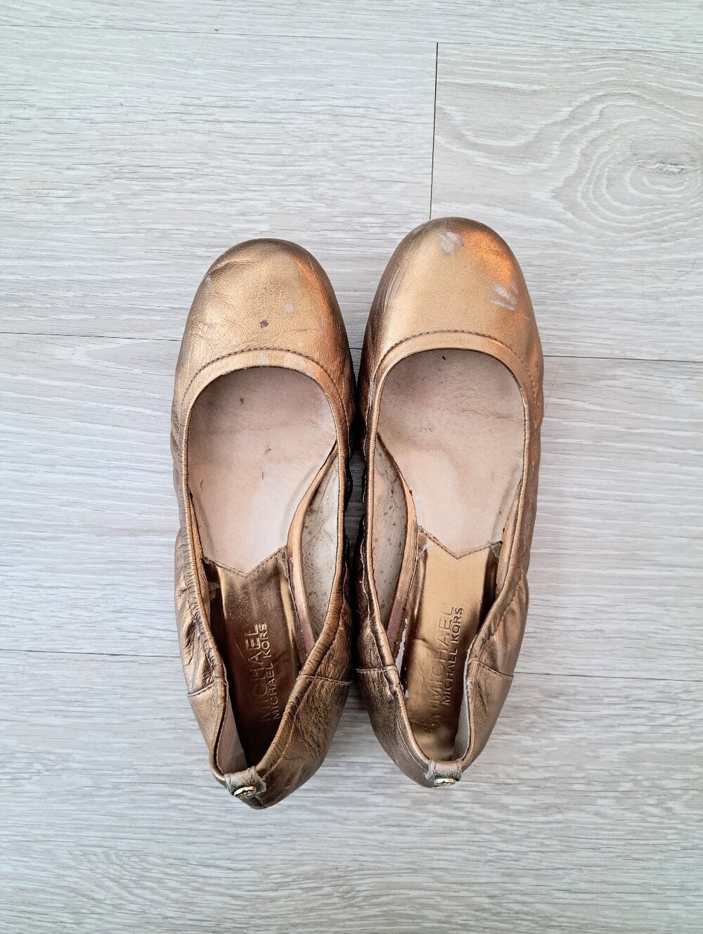 Michael Kors Bronze Metallic Ballet Flats Sz 6.5
